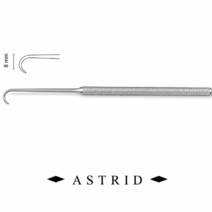 Bergmann Retractor Hook - 14cm - Single Prong - Sharp