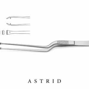 Bayonet Grasping Forceps, 1×1, 16cm